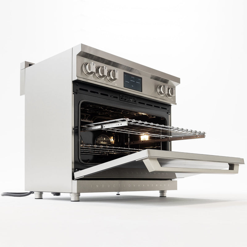 36″ Professional Induction Range – Stainless Steel Induction Hardware