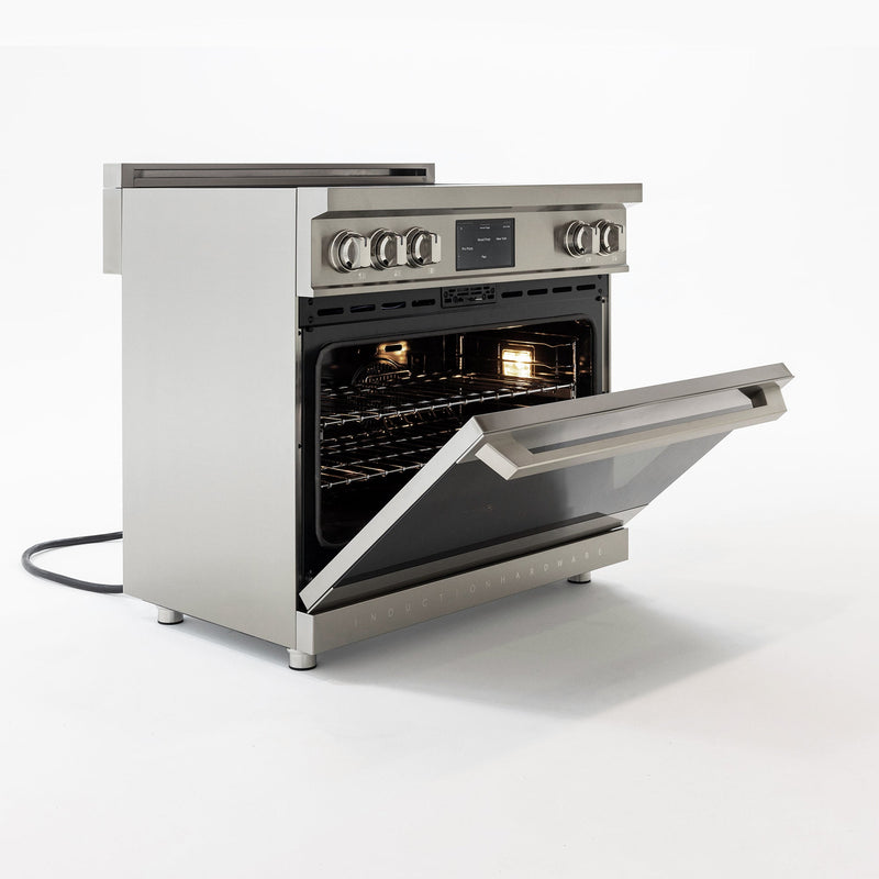 36″ Professional Induction Range – Stainless Steel Induction Hardware