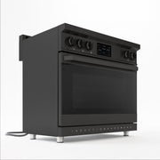 36″ Professional Induction Range – Black Stainless Induction Hardware