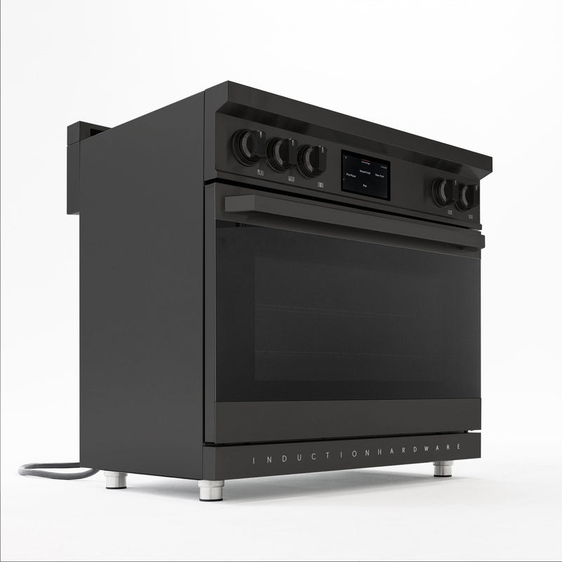 36″ Professional Induction Range – Black Stainless Induction Hardware