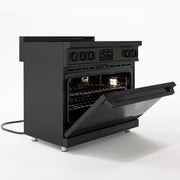 36″ Professional Induction Range – Black Stainless Induction Hardware