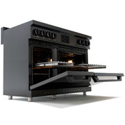 48″ Professional Induction Range – Black Stainless Induction Hardware