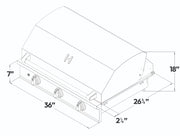 36" Outdoor Built-In Induction Griddle with Cart Induction Hardware