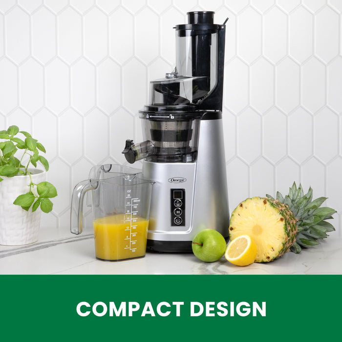Omega JC4000 45-65 RPM Wide Mouth Vertical Cold Press Juicer - Silver