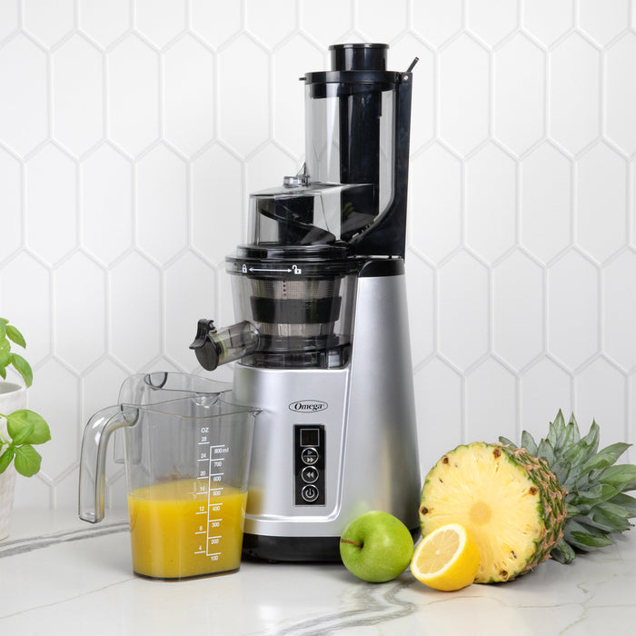 Omega JC4000 45-65 RPM Wide Mouth Vertical Cold Press Juicer - Silver