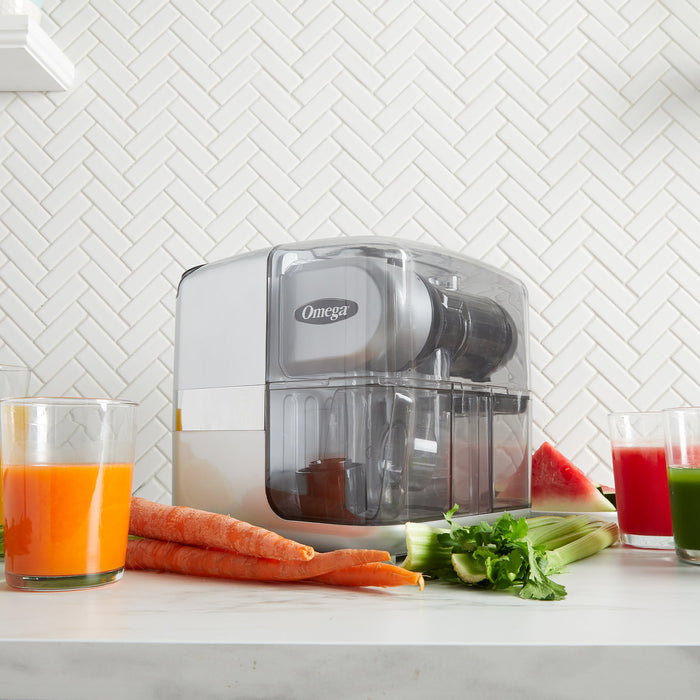 Omega JCUBE 80 RPM Cold Press 365 Masticating Slow Juicer - On-Board Storage