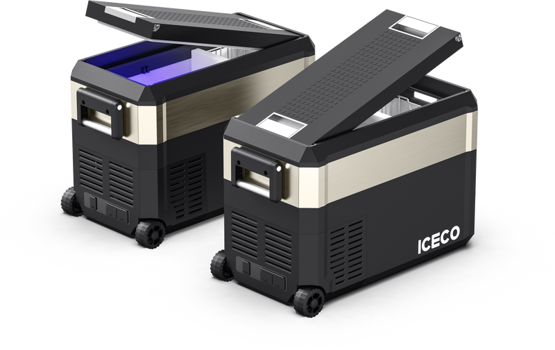 JP40 Pro Dual Zone Wheeled Portable Freezer- Golden | ICECO | 40 LT Inca Overland Outfitters