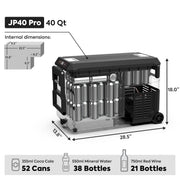 JP40 PRO Single Zone Portable Freezer With Cover - Silver | ICECO | 40 LT Inca Overland Outfitters
