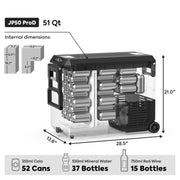 JP50 Pro Dual Zone Wheeled Car Fridge With Cover | ICECO | 50 LT Inca Overland Outfitters