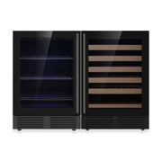 Ultimate Under-Bench Wine & Beverage Refrigerator Combo with Low-E Glass Door KingsBottle.com
