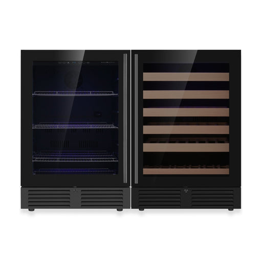 Ultimate Under-Bench Wine & Beverage Refrigerator Combo with Low-E Glass Door KingsBottle.com