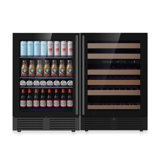 48" Ultimate Under Bench Wine Fridge and Bar Refrigerator Combo with 3 Temp. Zones KingsBottle.com