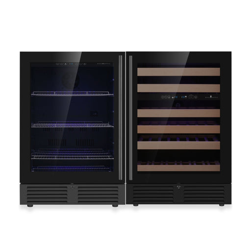 48" Ultimate Under Bench Wine Fridge and Bar Refrigerator Combo with 3 Temp. Zones KingsBottle.com