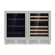 48" Ultimate Under Bench Wine Fridge and Bar Refrigerator Combo with 3 Temp. Zones KingsBottle.com