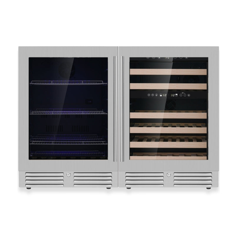 48" Ultimate Under Bench Wine Fridge and Bar Refrigerator Combo with 3 Temp. Zones KingsBottle.com