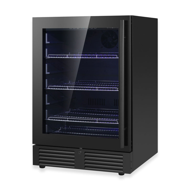 24 Inch Under Counter LOW-E Glass Door Beer Fridge KingsBottle.com