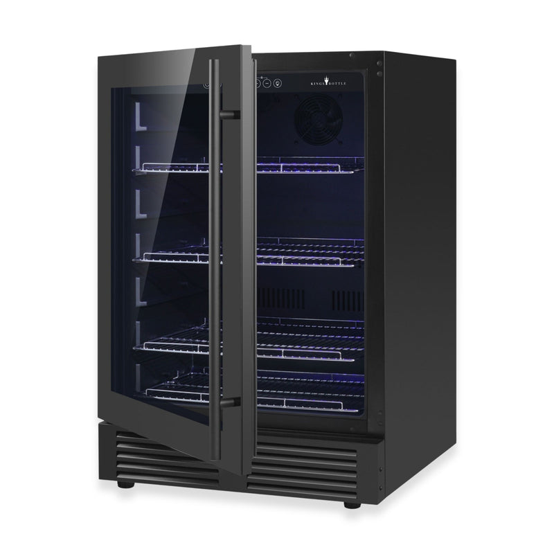 24 Inch Under Counter LOW-E Glass Door Beer Fridge KingsBottle.com