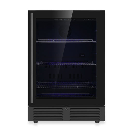 24 Inch Under Counter LOW-E Glass Door Beer Fridge KingsBottle.com