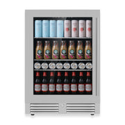 24 Inch Under Counter LOW-E Glass Door Beer Fridge KingsBottle.com