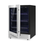 24 Inch Under Counter LOW-E Glass Door Beer Fridge KingsBottle.com
