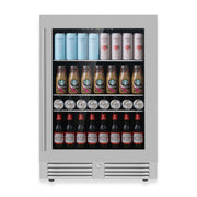 24 Inch Under Counter LOW-E Glass Door Beer Fridge KingsBottle.com