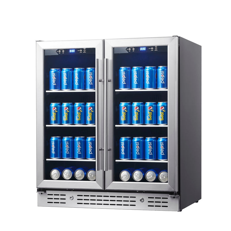 30-inch Wide Undercounter Beverage Fridge with Low-E Glass Door KingsBottle.com
