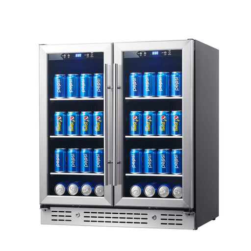 30-inch Wide Undercounter Beverage Fridge with Low-E Glass Door KingsBottle.com