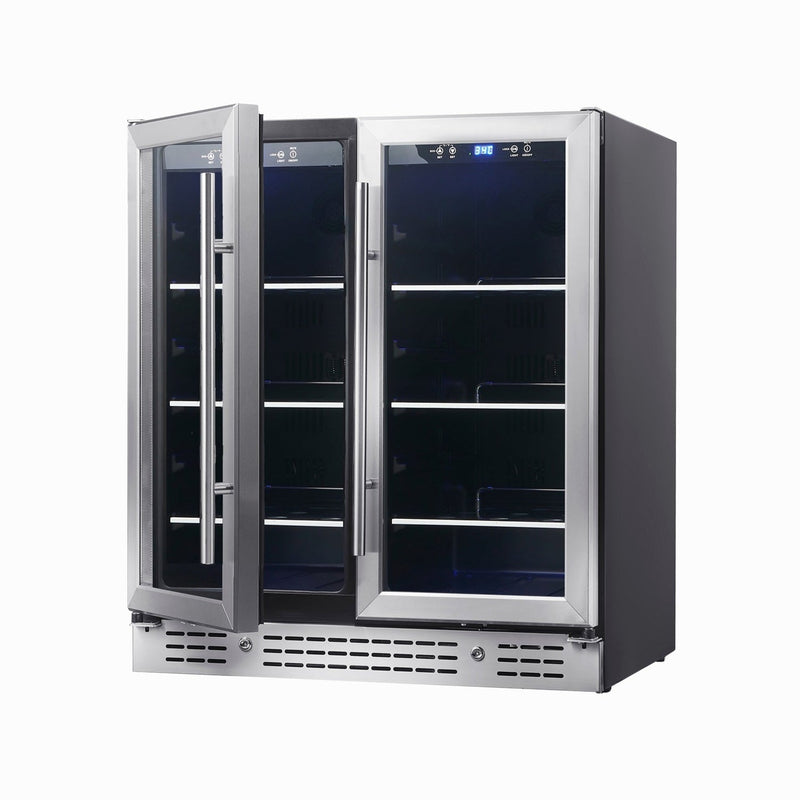 30-inch Wide Undercounter Beverage Fridge with Low-E Glass Door KingsBottle.com