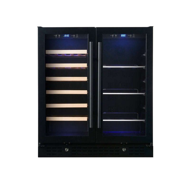 30-inch Combination Beer and Wine Cooler with Low-E Glass Door KingsBottle.com