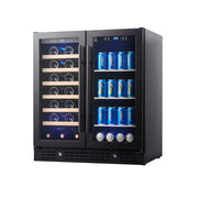 30-inch Combination Beer and Wine Cooler with Low-E Glass Door KingsBottle.com