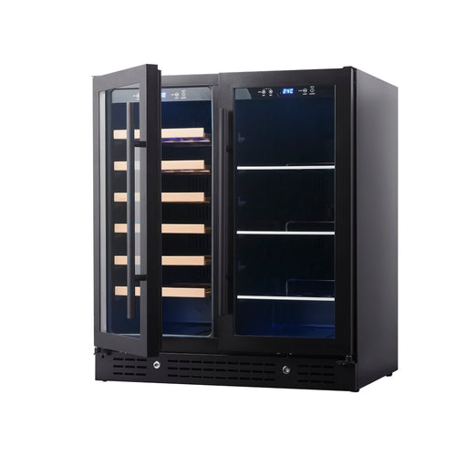 30-inch Combination Beer and Wine Cooler with Low-E Glass Door KingsBottle.com