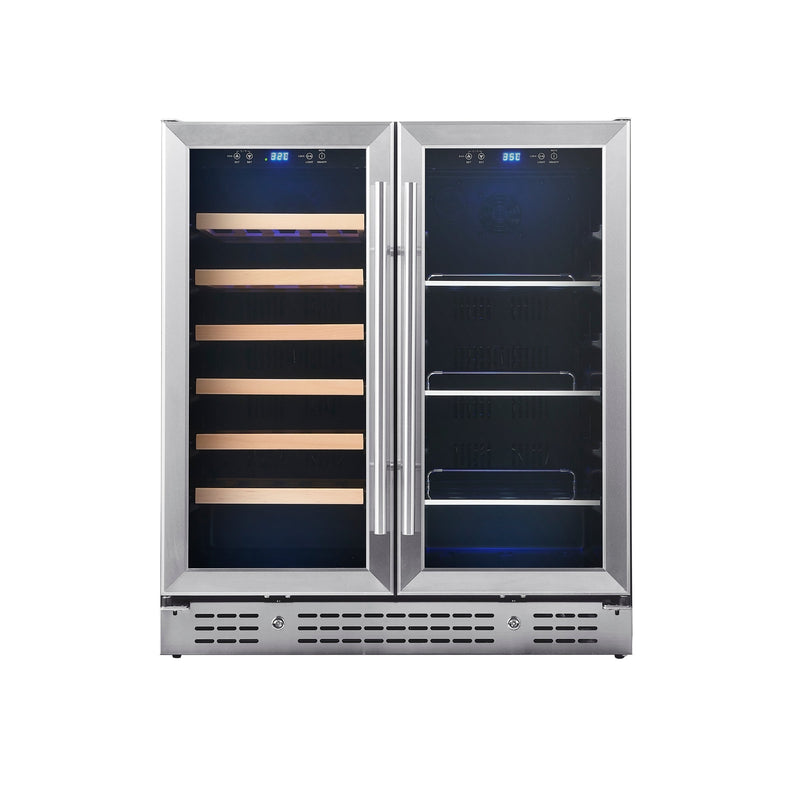 30-inch Combination Beer and Wine Cooler with Low-E Glass Door KingsBottle.com