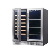 30-inch Combination Beer and Wine Cooler with Low-E Glass Door KingsBottle.com