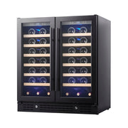 30-inch Dual Zone Wine Cooler with Low-E Glass Door KingsBottle.com