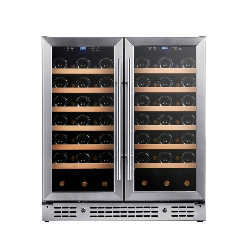 30-inch Dual Zone Wine Cooler with Low-E Glass Door KingsBottle.com