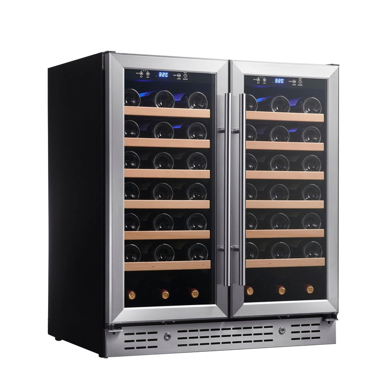 30-inch Dual Zone Wine Cooler with Low-E Glass Door KingsBottle.com