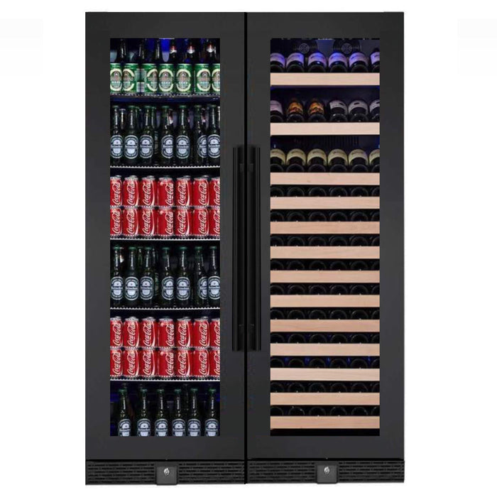 KingsBottle Wine And Beverage Refrigerator Combo With Glass Door