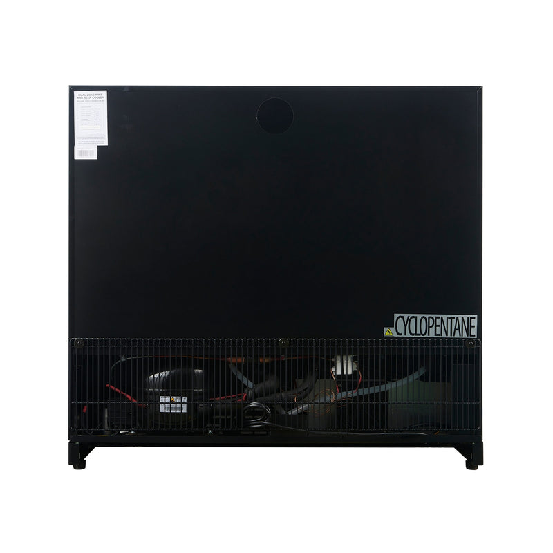 36-inch Under Bench Dual-Zone Wine Cooler with Low-E Glass Door KingsBottle.com