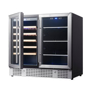 36-inch Beer and Wine Cooler Combination with Low-E Glass Door KingsBottle.com
