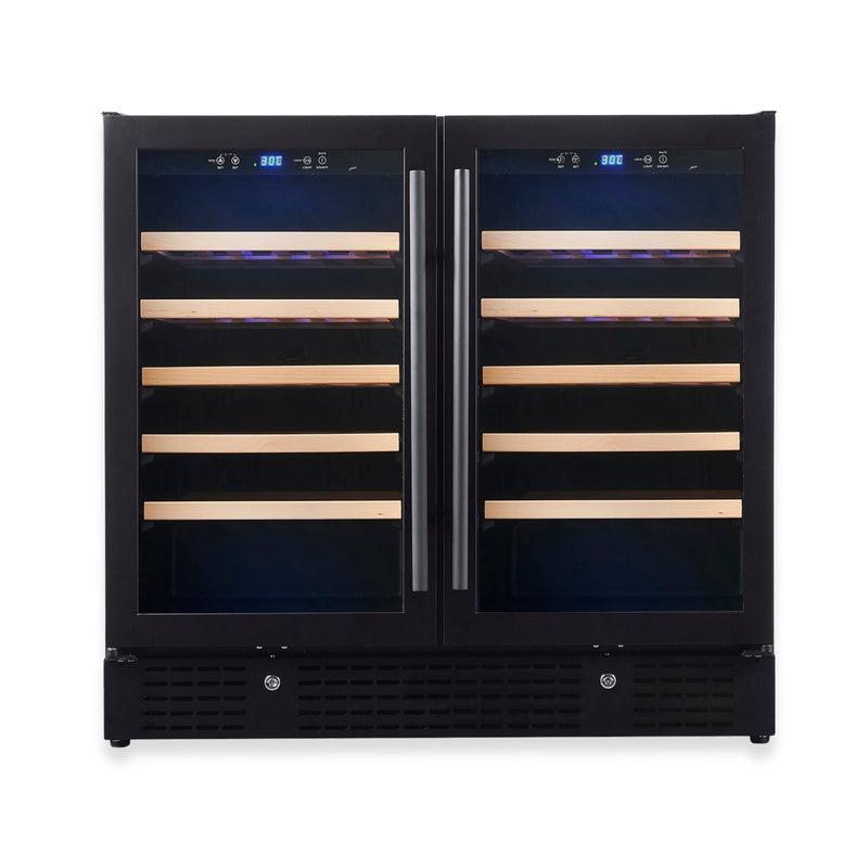 36-inch Under Bench Dual-Zone Wine Cooler with Low-E Glass Door KingsBottle.com