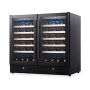 36-inch Under Bench Dual-Zone Wine Cooler with Low-E Glass Door KingsBottle.com
