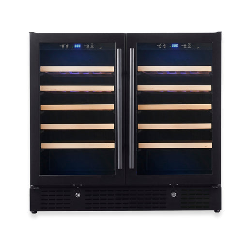 36-inch Under Bench Dual-Zone Wine Cooler with Low-E Glass Door KingsBottle.com