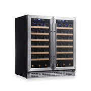 36-inch Under Bench Dual-Zone Wine Cooler with Low-E Glass Door KingsBottle.com