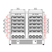 36-inch Under Bench Dual-Zone Wine Cooler with Low-E Glass Door KingsBottle.com