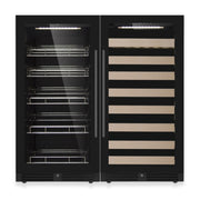 47" High Upright Wine & Beverage Refrigerator Combo with Low-E Glass Door KingsBottle.com