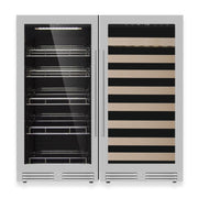 47" High Upright Wine & Beverage Refrigerator Combo with Low-E Glass Door KingsBottle.com
