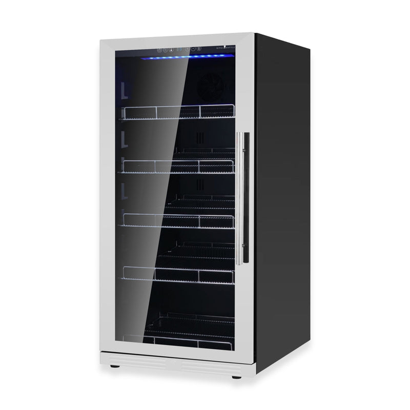389 Cans Capacity Upright Beverage Refrigerator With Low-E Glass Door KingsBottle.com