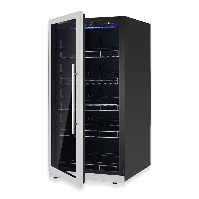 389 Cans Capacity Upright Beverage Refrigerator With Low-E Glass Door KingsBottle.com