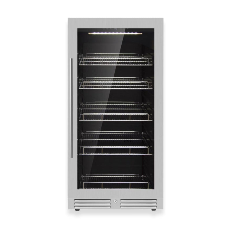 389 Cans Capacity Upright Beverage Refrigerator With Low-E Glass Door KingsBottle.com