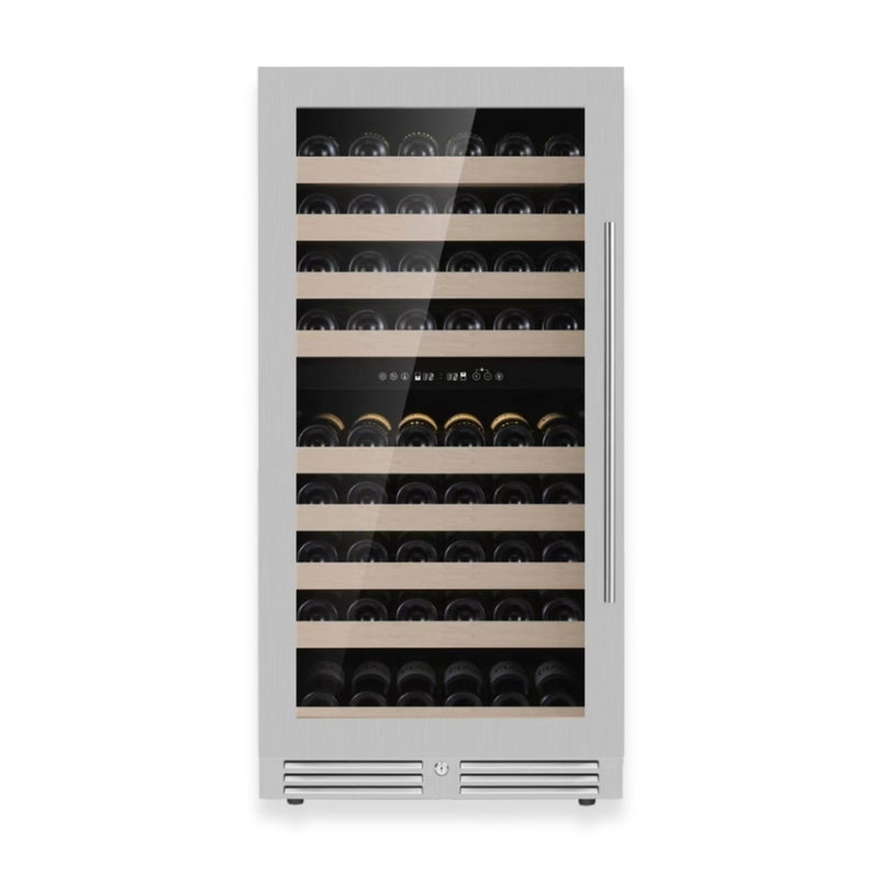 47-Inch Tall Dual Zone Wine Cooler with Low-E Glass Door KingsBottle.com